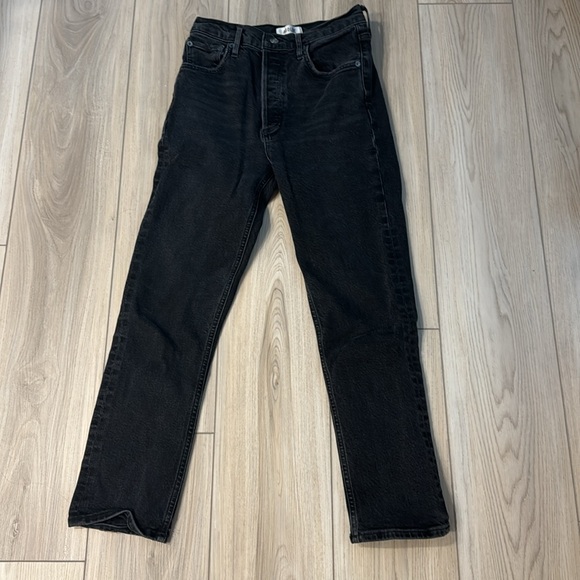 Agolde Riley High Rise Black Jeans - Picture 6 of 6